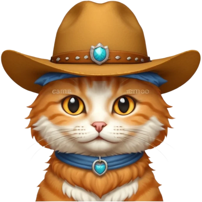 Cat wearing cowboy hat emoji