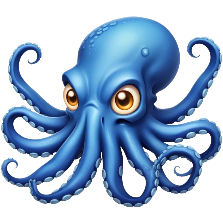 angry blue octopus with white eyes emoji