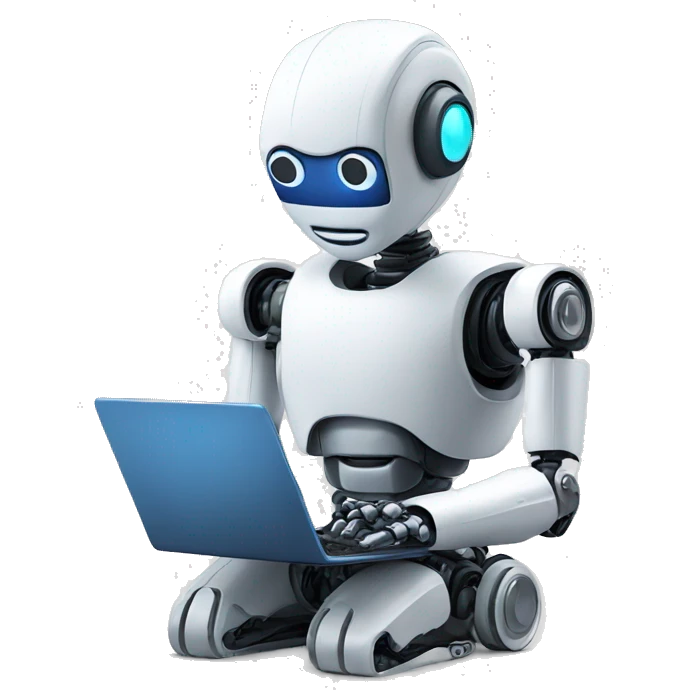 Ai robot with laptop emoji