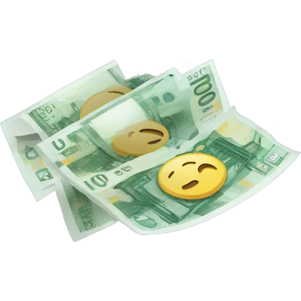un billets (euro) qui volent emoji