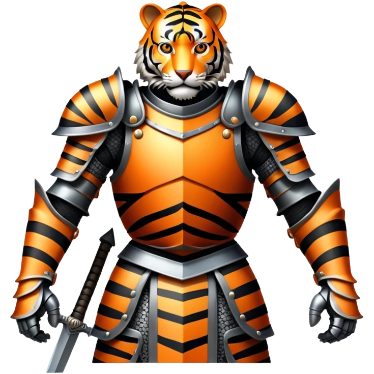 Tiger knight in armor emoji