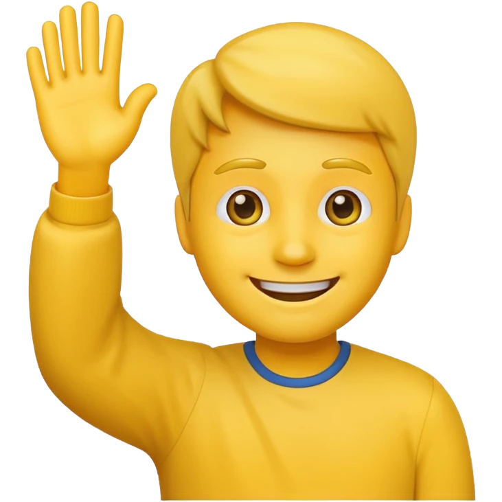 Ein Emoji als Mann der winkt emoji