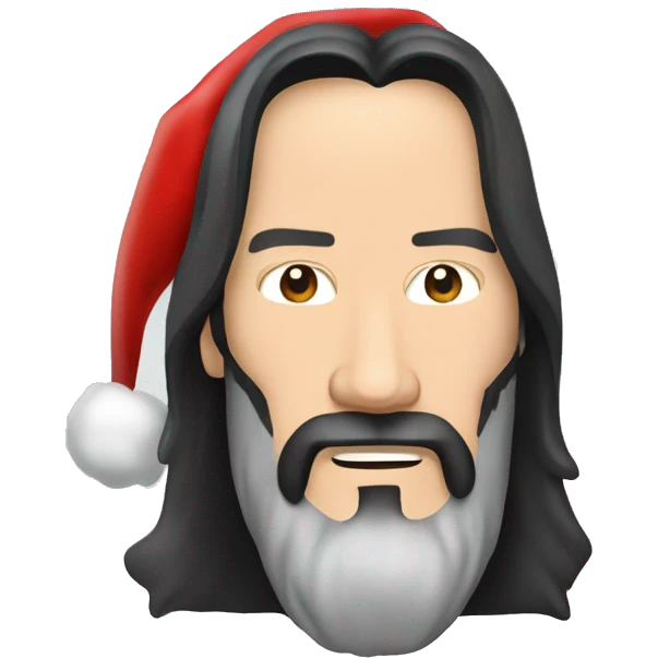 keanu reeves as santa claus emoji