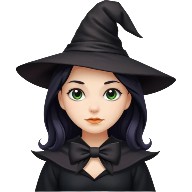 Witch wearing bow emoji