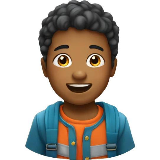 Niño celebrando emoji