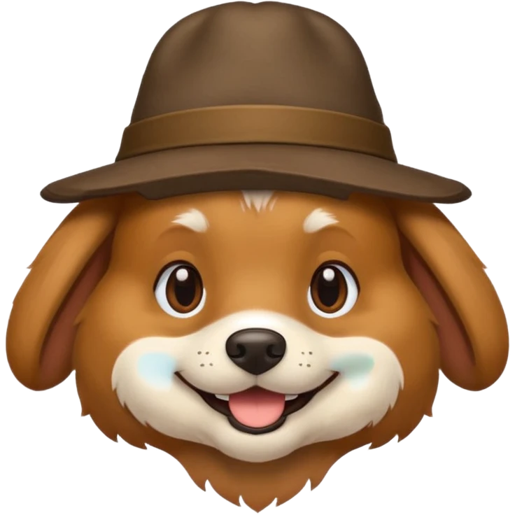 Dog wearing a hat emoji