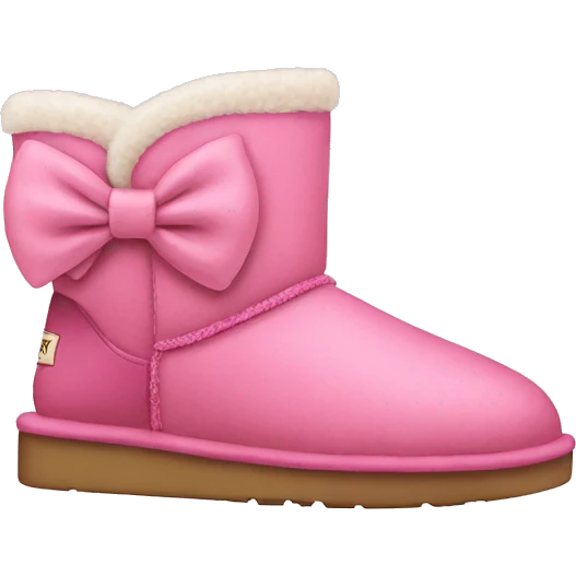 Pink UGG with a bow emoji