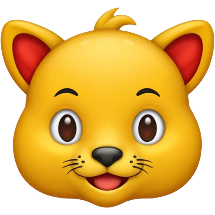 faça um emoji de uma onça com um pequeno laço vermelho emoji