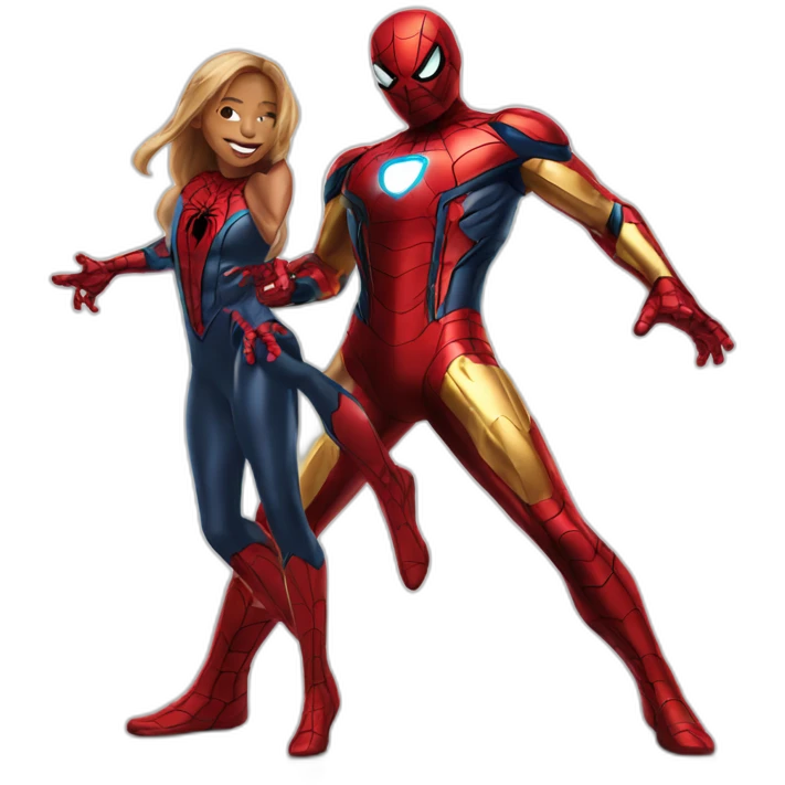 IronMan dance with spiderman emoji