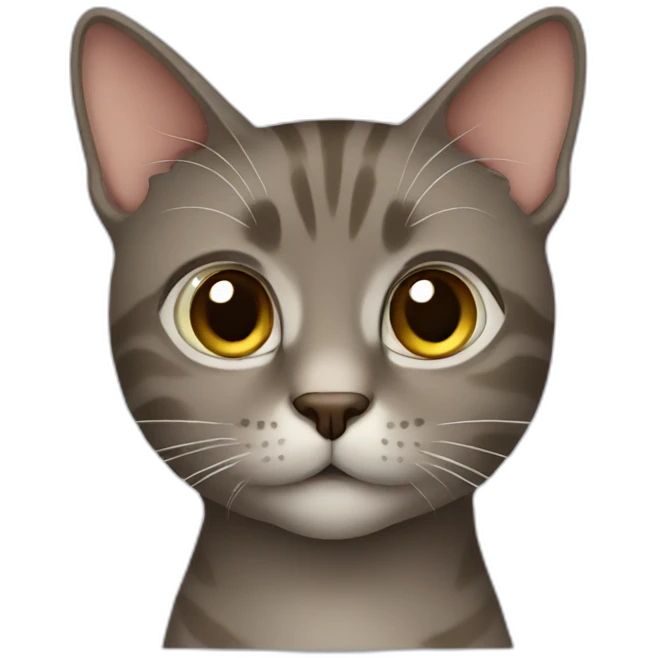 brown grey cat emoji