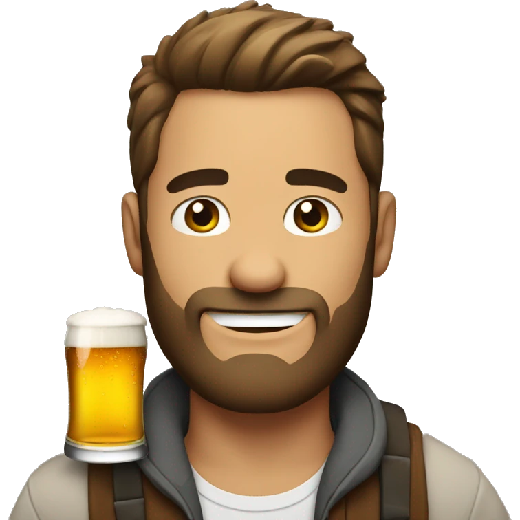 Guy with beer emoji