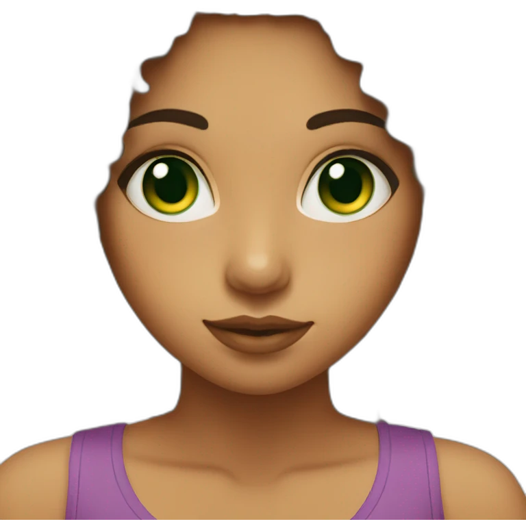 latina girl with green eyes emoji