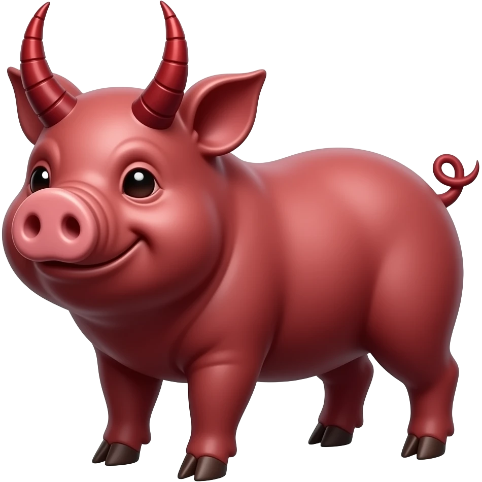 Demonic pig emoji