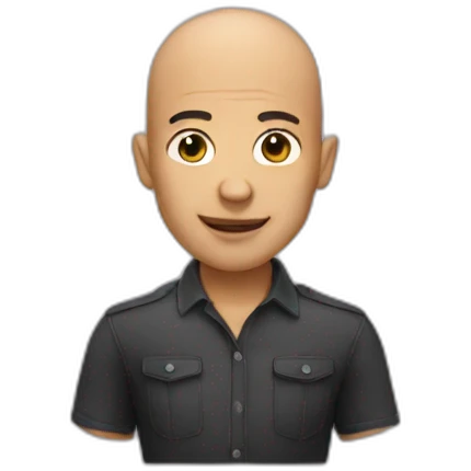 no hair emoji