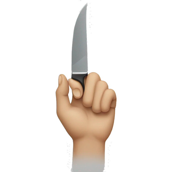 Knife in a hand emoji