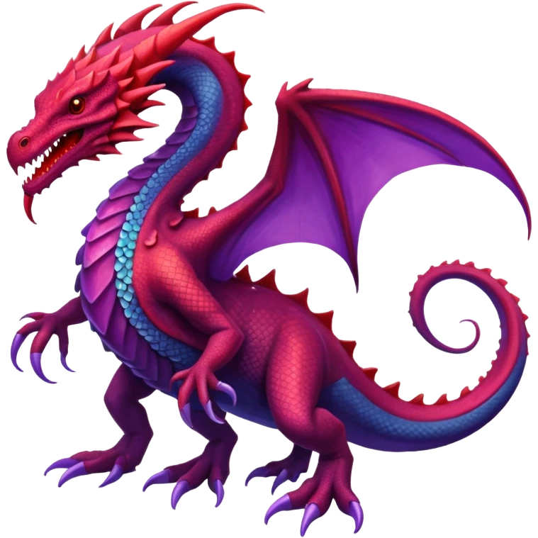 Big long slim thin majestic Cthulhu-Salandit-Salamence-dragon (full body) emoji