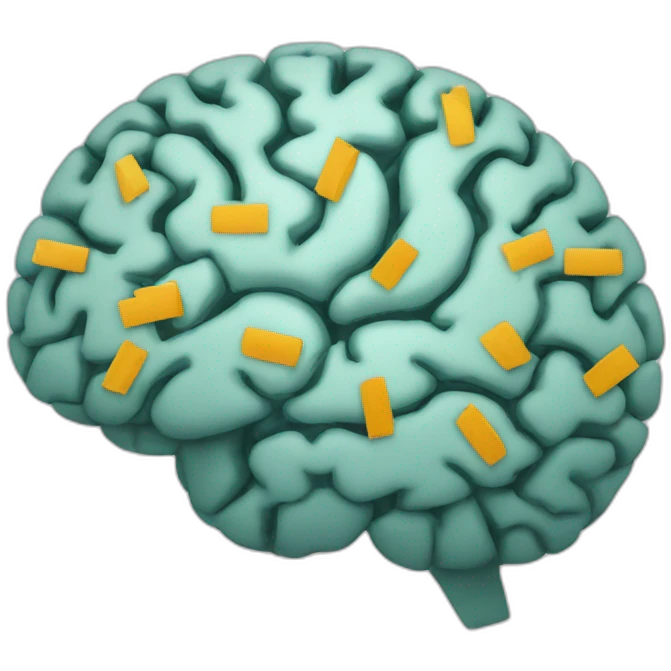 brain with small arrows circulating around it emoji