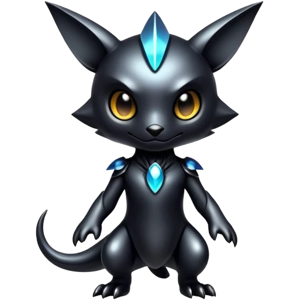Dark Cute Shiny Edgy Fakémon-hybrid-creature (full body)  emoji