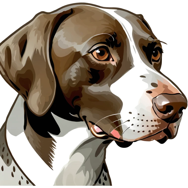 German shorthair pointer brown head emoji