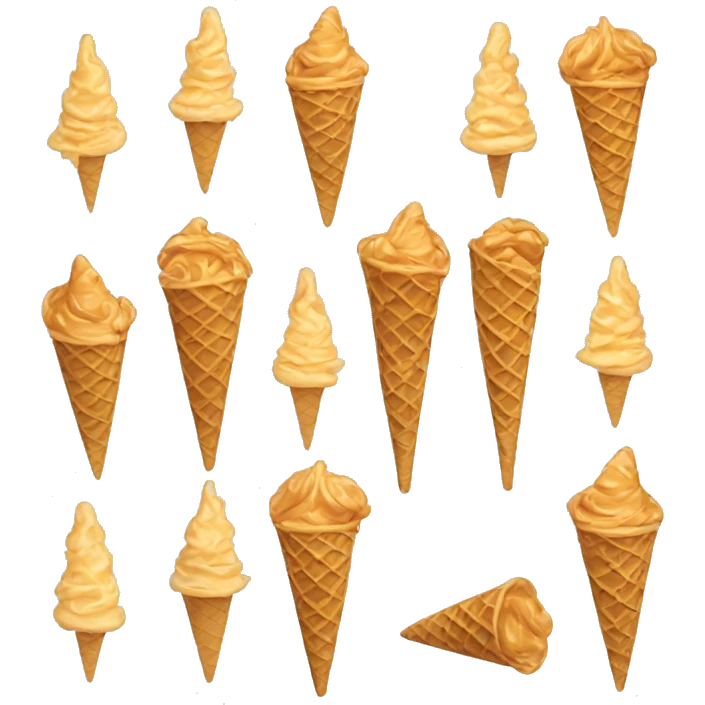 a waffle cone emoji