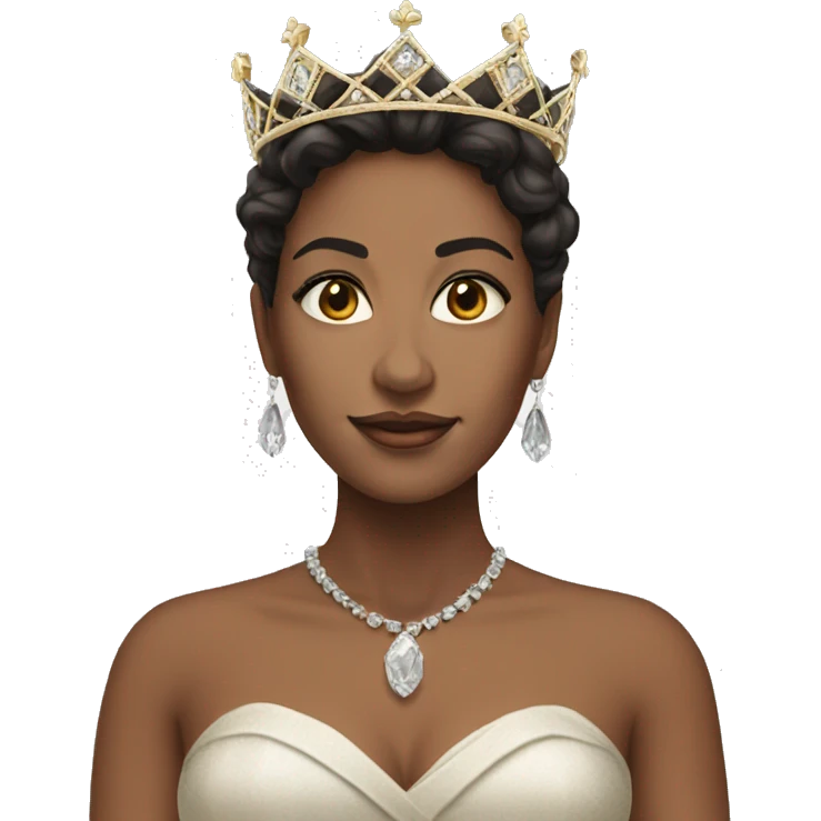 beautiful brunette queen  emoji