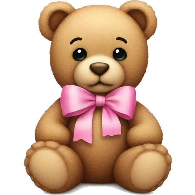teddy with pink bow emoji