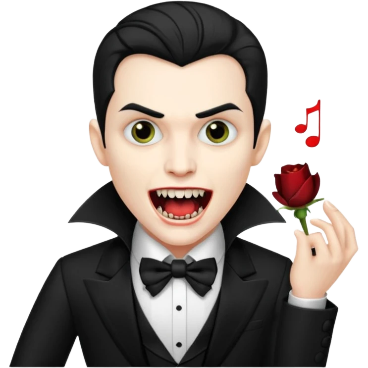 vampire singing emoji