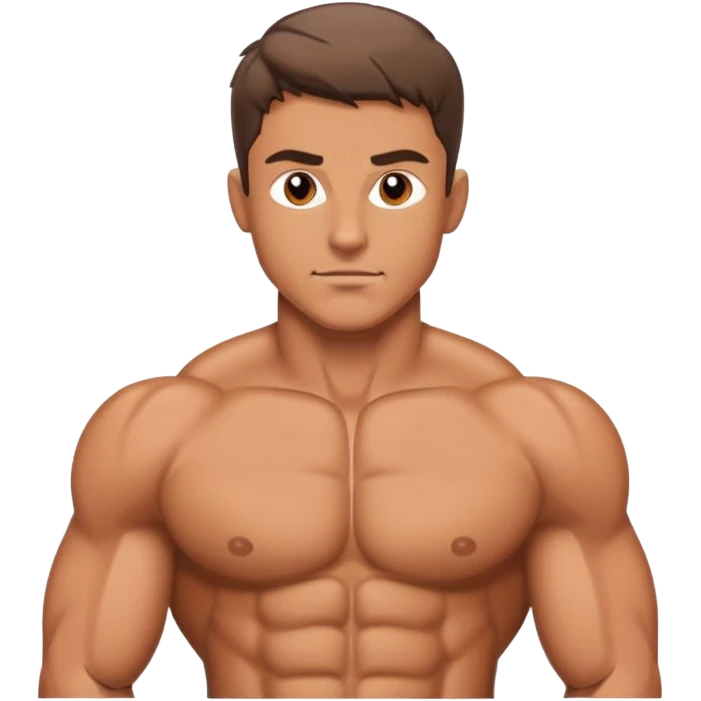 A man body that has six pack emoji