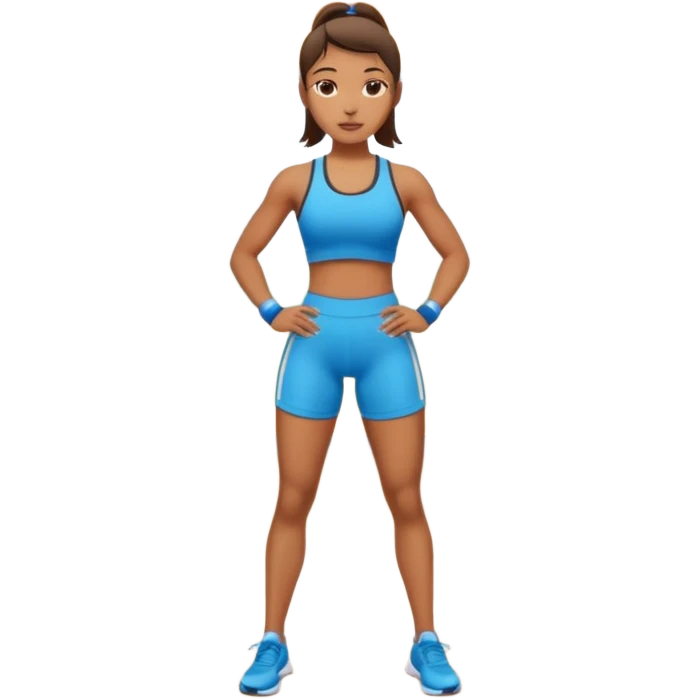 girl sport gym training, medium skin tone emoji