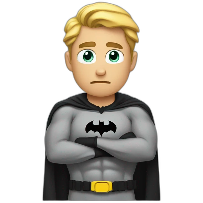 batman shrugging shoulders in confusion emoji