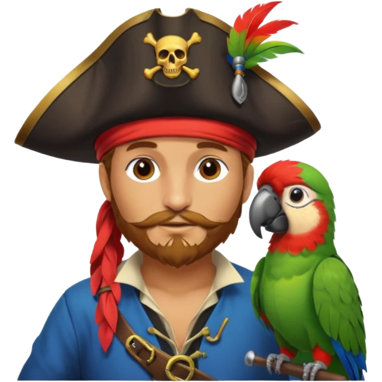 pirate and parrot emoji