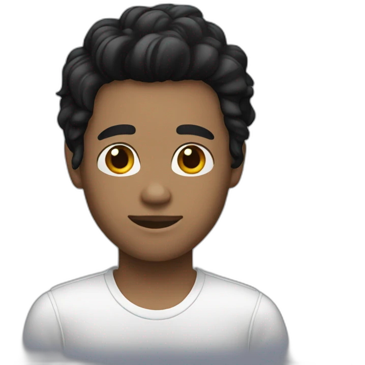 white gay black hair emoji