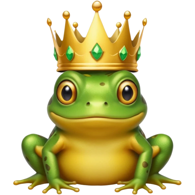 yellow frog in royal outfit and  emoji