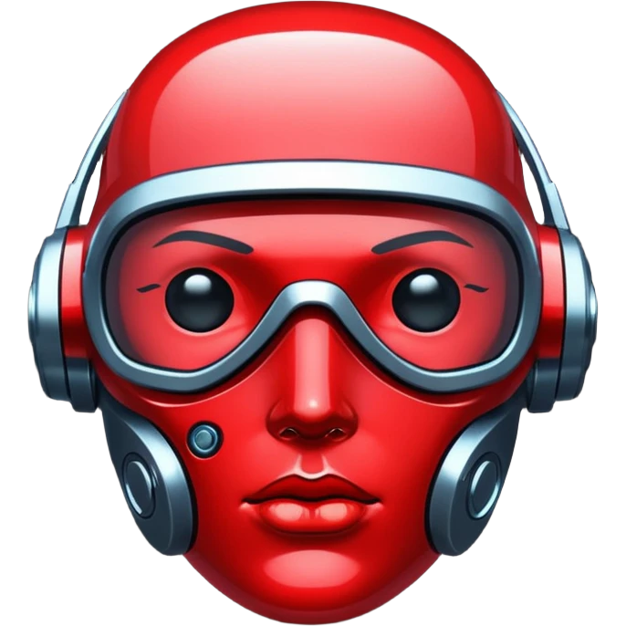 red glitter cyberpunk emoji