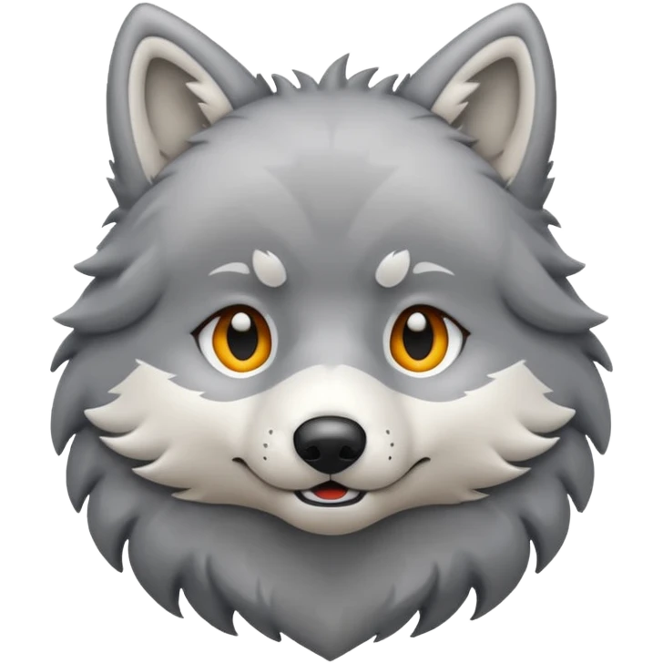 Plush wolf emoji