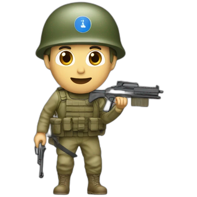 Un soldat français qui jette une grenade emoji