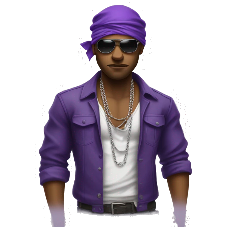 purple bandana gangster emoji