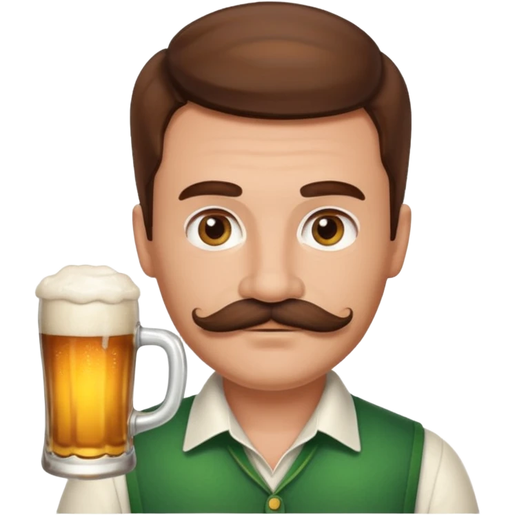 Beer with a mustache  emoji