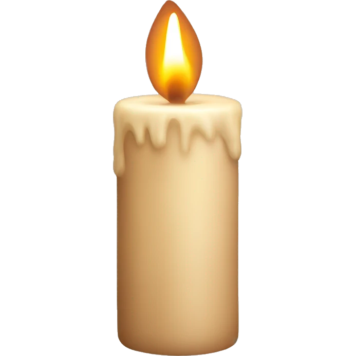 Beige asthetic candle  emoji