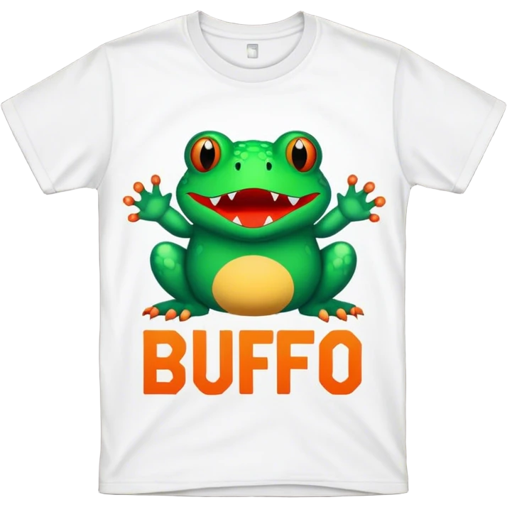 Shirt that says “team bufo” on it  emoji