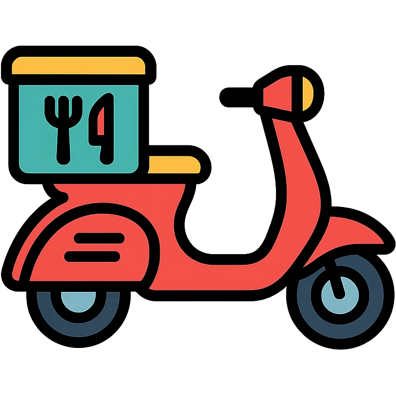 food delivery bike emoji