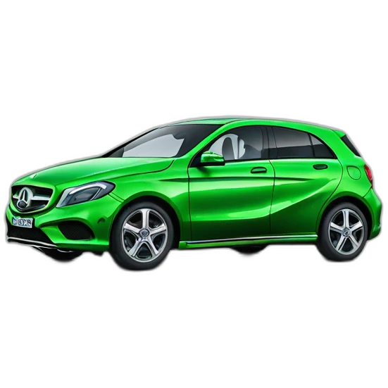 voiture electrique mercedes  verte emoji