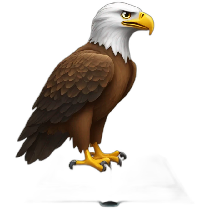 eagle reading emoji