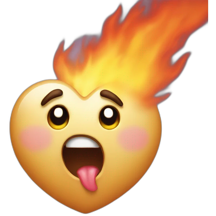 Burning heart emoji