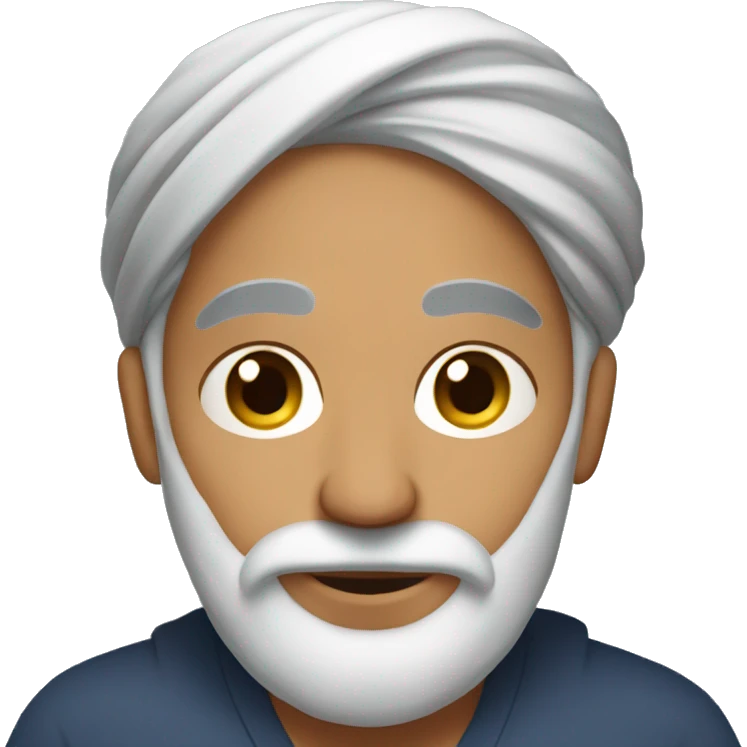 pregnant sikh man with grey hair emoji