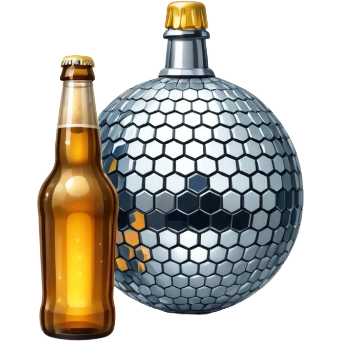 bola de discoteca bebiendo cerveza emoji