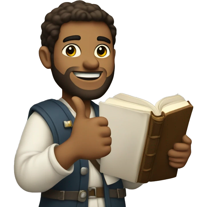 joseph smi holding a bible and giving a thumbs uph emoji