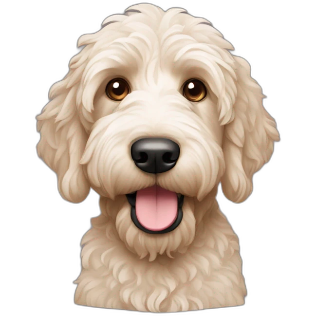 Tête Labradoodle emoji