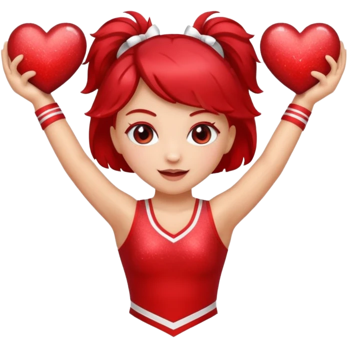 Cheerleader heart emoji