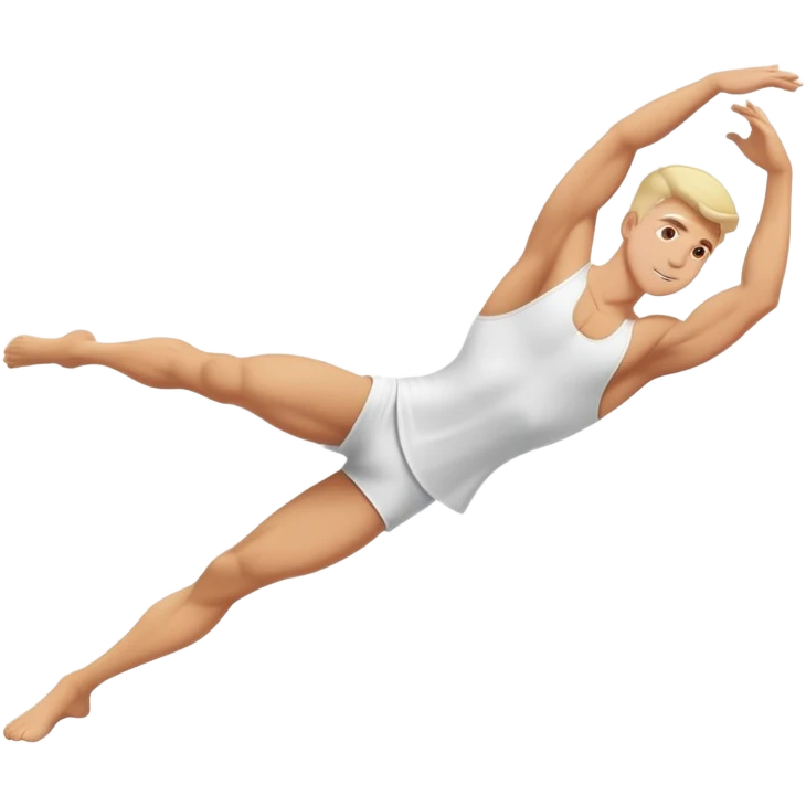 White male doing the full side ground splits  emoji